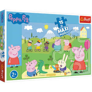 Puzzle Trefl Maxi 15el Świnka Peppa: Szczęśliwy dzień